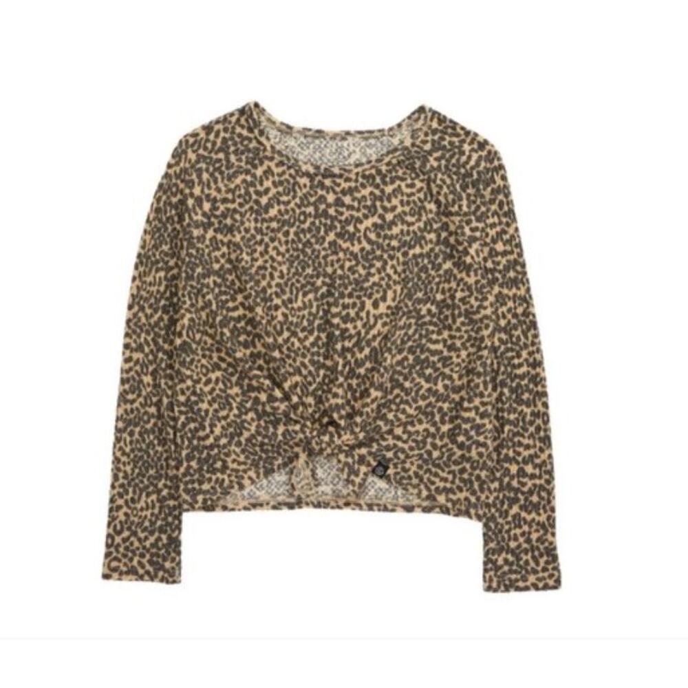 5/$25 NWT Treasure & Bond Girls Cheetah Tie Front‎ Top